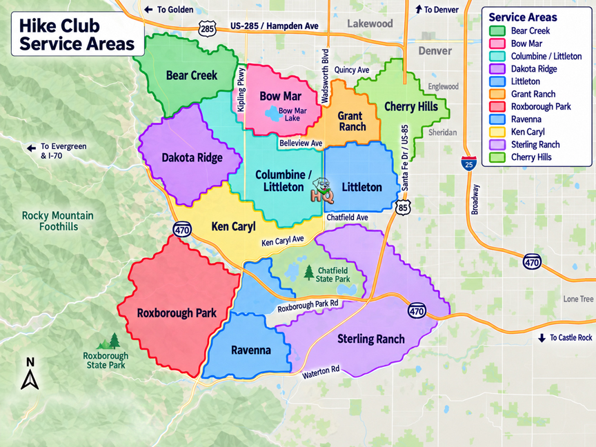 Hike club dog hiking South Denver service areas